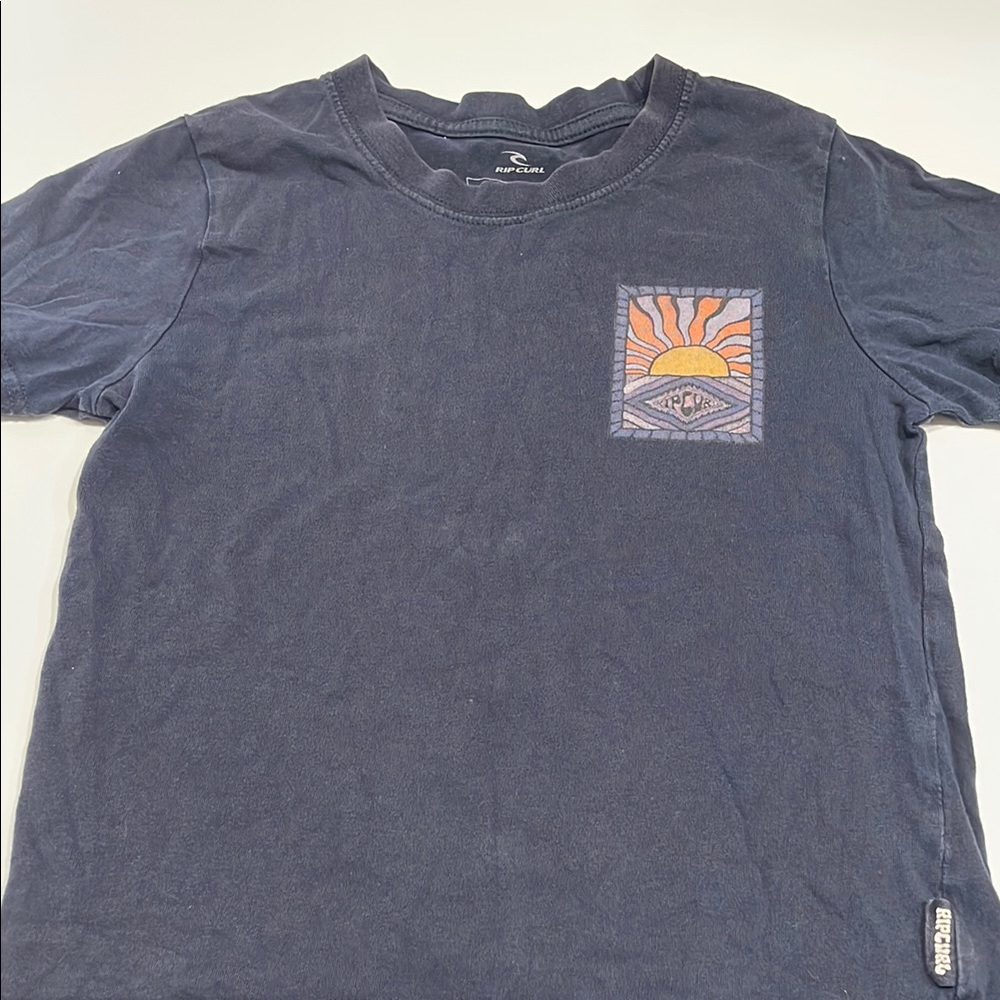 Rip curl kids Navy Graphic Tee with Sunset Patch